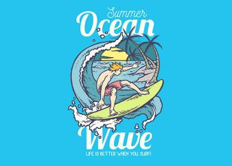 Beach Surfing Vector t-shirt design