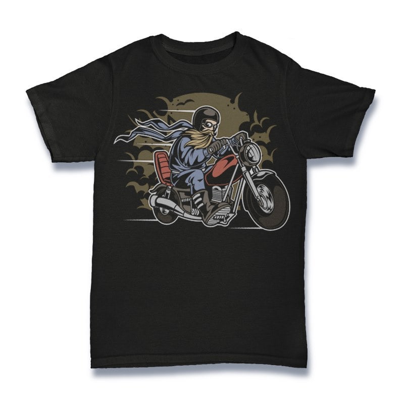 Bearded Biker Graphic t-shirt tshirt designs for merch by amazon