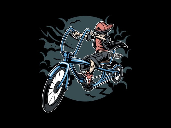 Bicycle kid graphic t-shirt design
