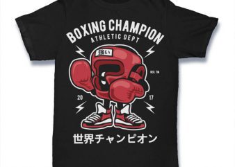 Boxing Champion Graphic t-shirt design
