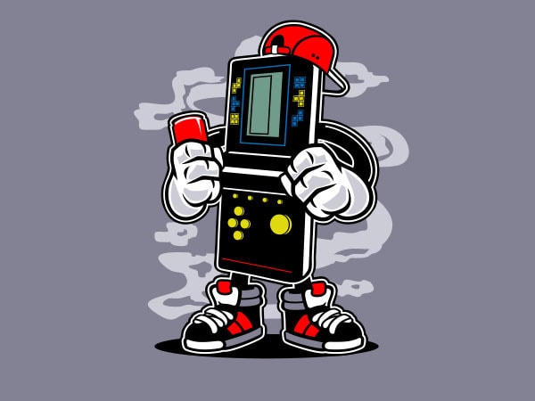 Brick gamers graphic t-shirt design