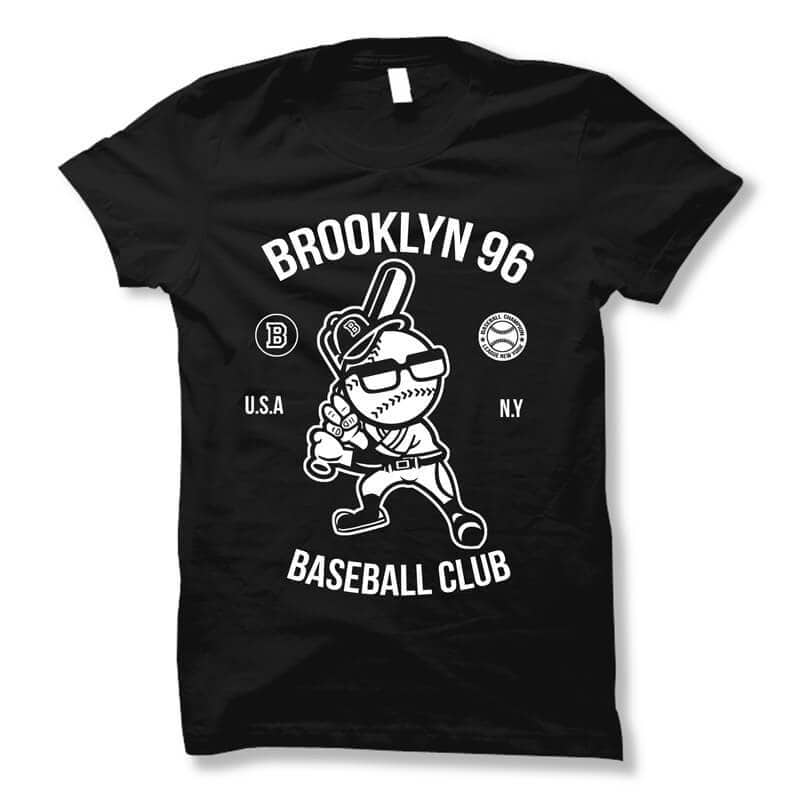 Brooklyn Baseball Graphic t-shirt design t shirt designs for print on demand
