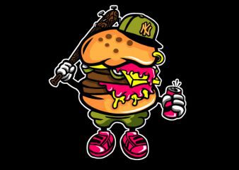 Burger Bastard Graphic t-shirt design