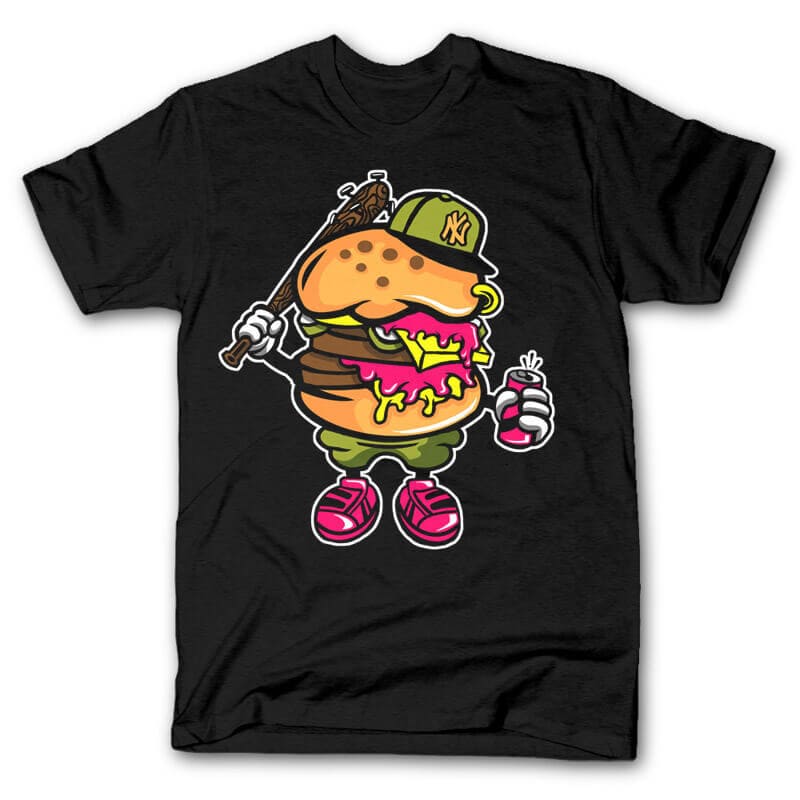 Burger Bastard Graphic t-shirt design commercial use t shirt designs