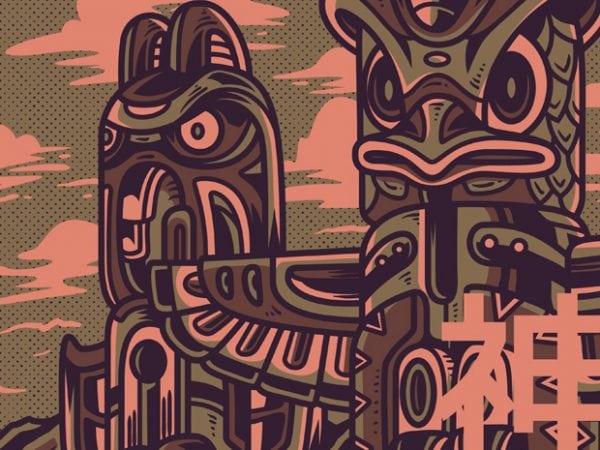 Totem part 2 t-shirt design Totem part 2 t-shirt design