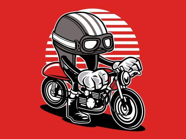 Caferacer helmet graphic t-shirt design