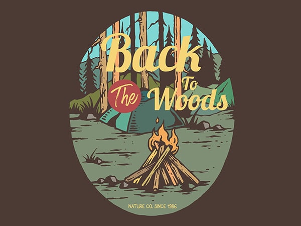 Camp fire vector t-shirt design