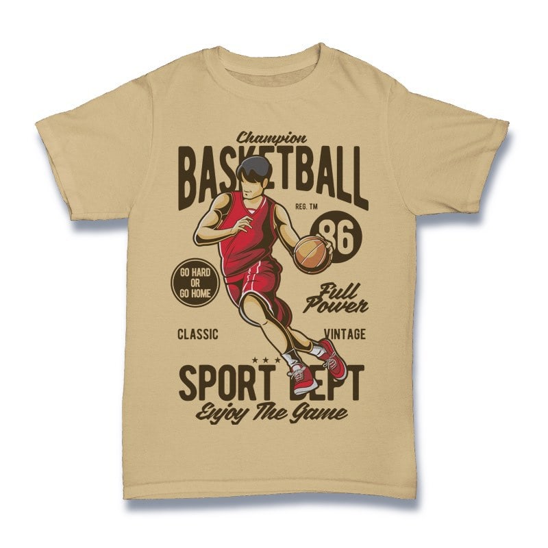 Champion Basketball Vector t-shirt design commercial use t shirt designs