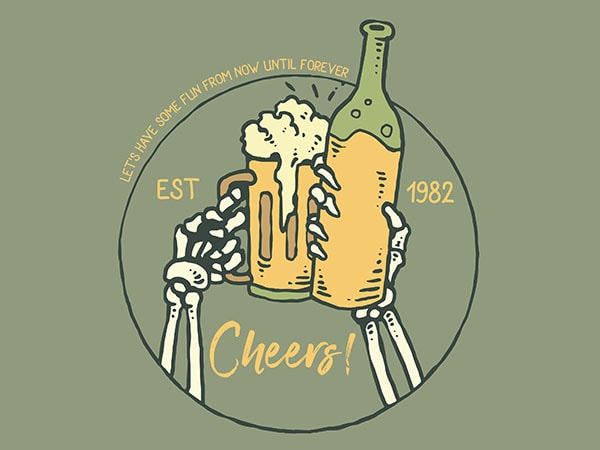 Cheers vector t-shirt design