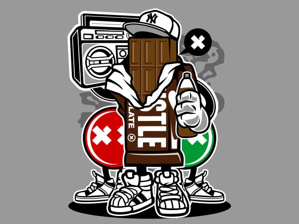Chocolate squad graphic t-shirt design