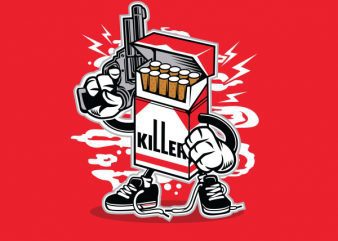 Cigarette Killer Graphic t-shirt design