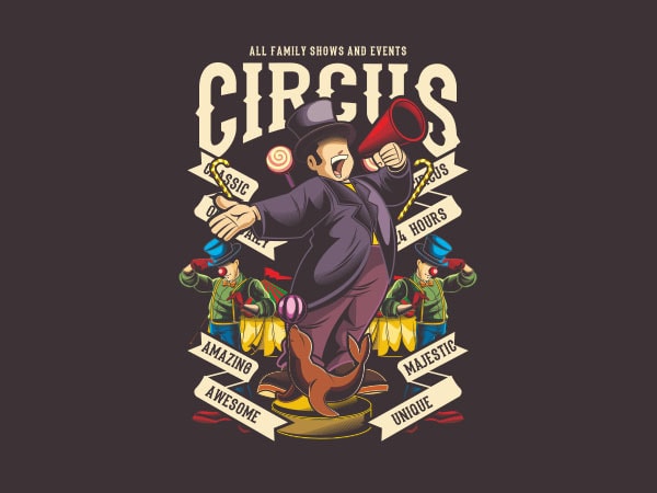 Circus vector t-shirt design