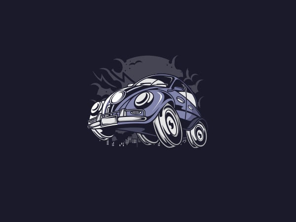 Classic beetle vector t-shirt design