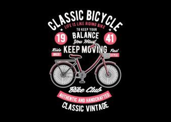 Classic Bicycle Svg Vector t-shirt design