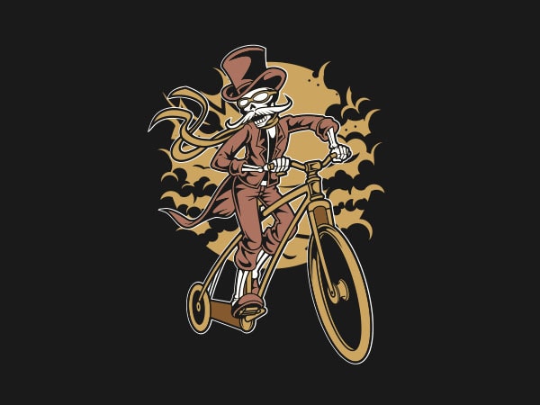 Classic bicycle moustache graphic t-shirt design
