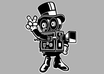 Classic Cameraman Vector t-shirt design