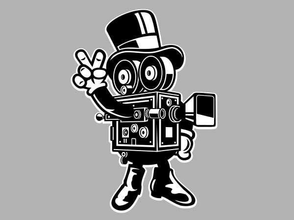 Classic cameraman vector t-shirt design