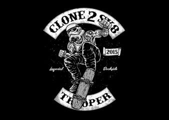 Clone 2 Sk8 Vector t-shirt design