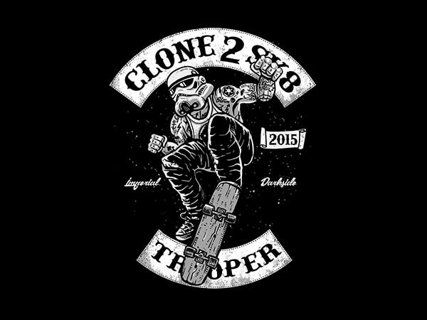 Clone 2 sk8 vector t-shirt design