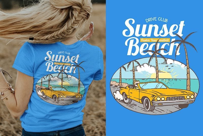 Coast To Coast Vector t-shirt design t shirt designs for merch teespring and printful