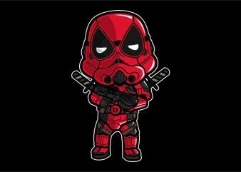 Deadtrooper vector t shirt design for download