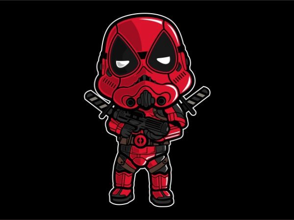 Deadtrooper vector t shirt design for download