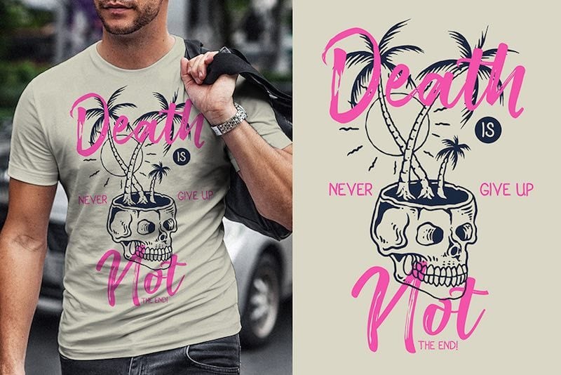 Death Is Not The End Vector t-shirt design t shirt designs for merch teespring and printful