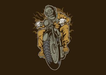 Diver Motorcycle tshirt design