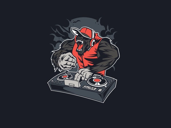 Dj ape vector t-shirt design