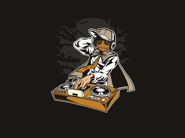 Dj puppet vector t-shirt design