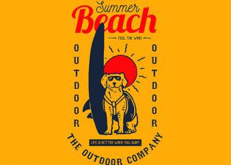 Dog Surf Vector t-shirt design