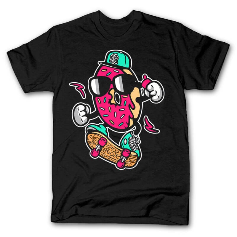 Donut Skater Graphic t-shirt design t shirt design graphic