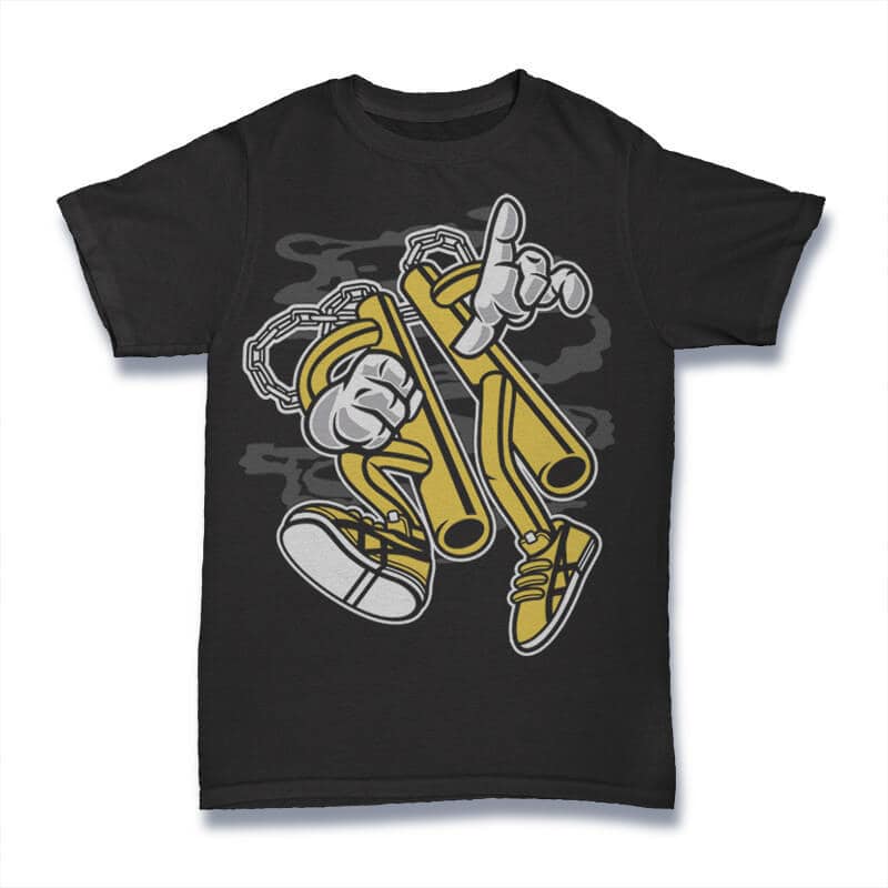 Double Stick Man Graphic t-shirt design commercial use t shirt designs