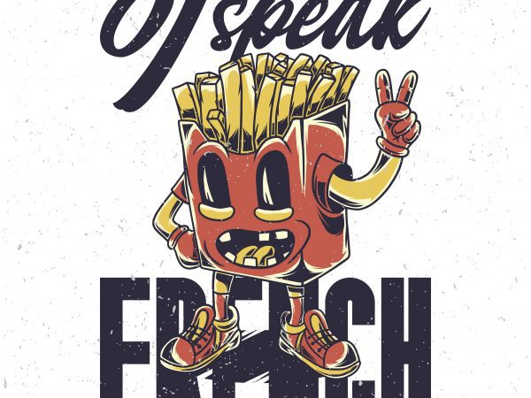 I speak french. vector t-shirt design