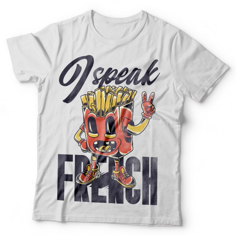 I speak french. Vector T-Shirt Design t shirt designs for merch teespring and printful