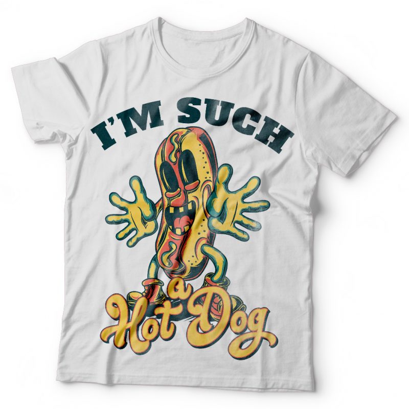 I’m such a hot dog. Vector T-Shirt Design commercial use t shirt designs