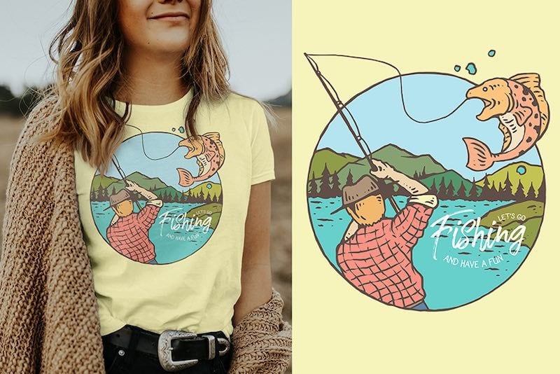 Fishing Vector t-shirt design buy t shirt designs artwork