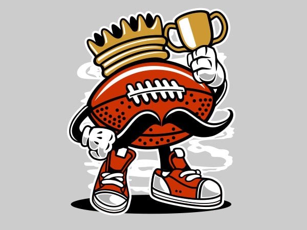 Football king graphic t-shirt design