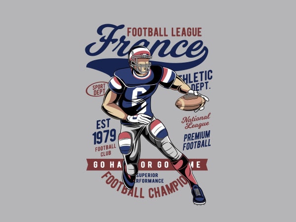 France football vector t-shirt design