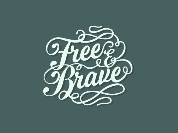 Free _ brave vector t-shirt design