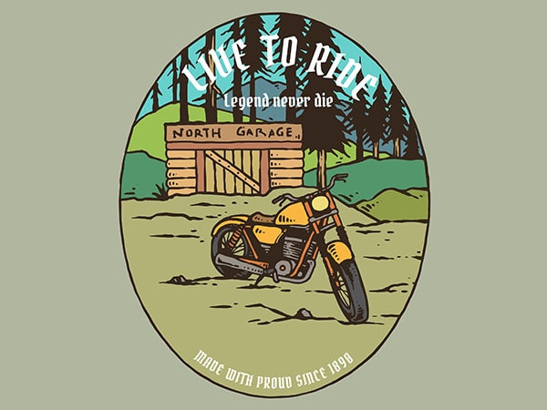 Garage vector t-shirt design Garage vector t-shirt design