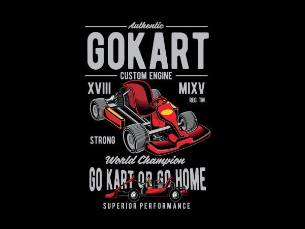 Gokart vector t-shirt design