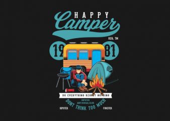 Happy Camper Vector t-shirt design