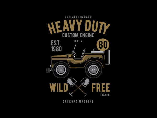 Heavy duty off road vector t-shirt design