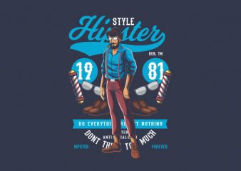 Hipster Graphic t-shirt design