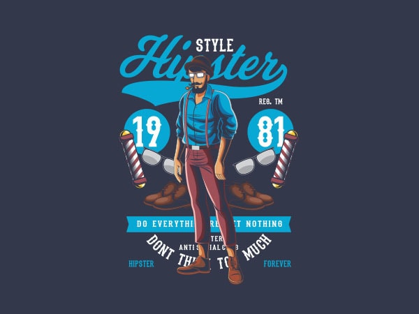 Hipster graphic t-shirt design
