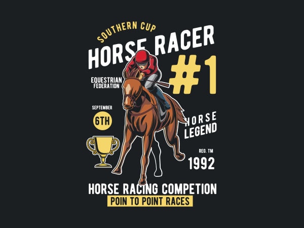 Horse racer vector t-shirt design