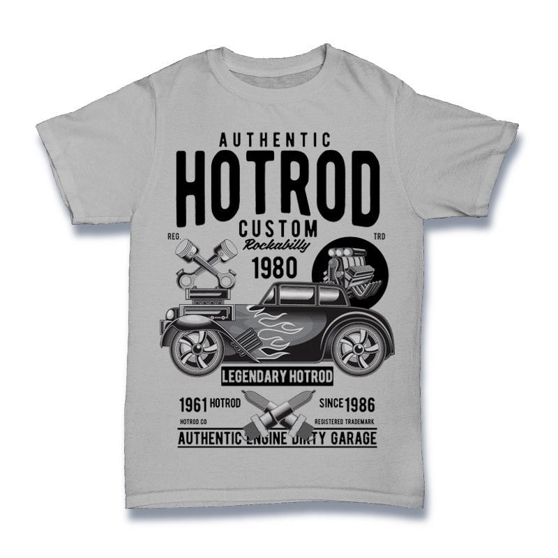 Hotrod Custom Vector t-shirt design t shirt designs for merch teespring and printful