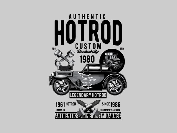 Hotrod custom vector t-shirt design
