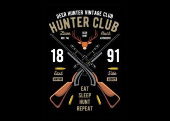 Hunter Club Graphic t-shirt design